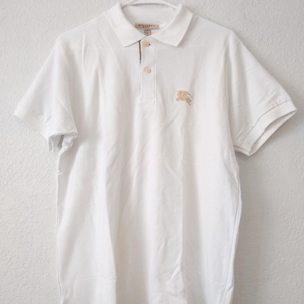 Burberry Men's Short-Sleeve Pique Polo Shirt Medium